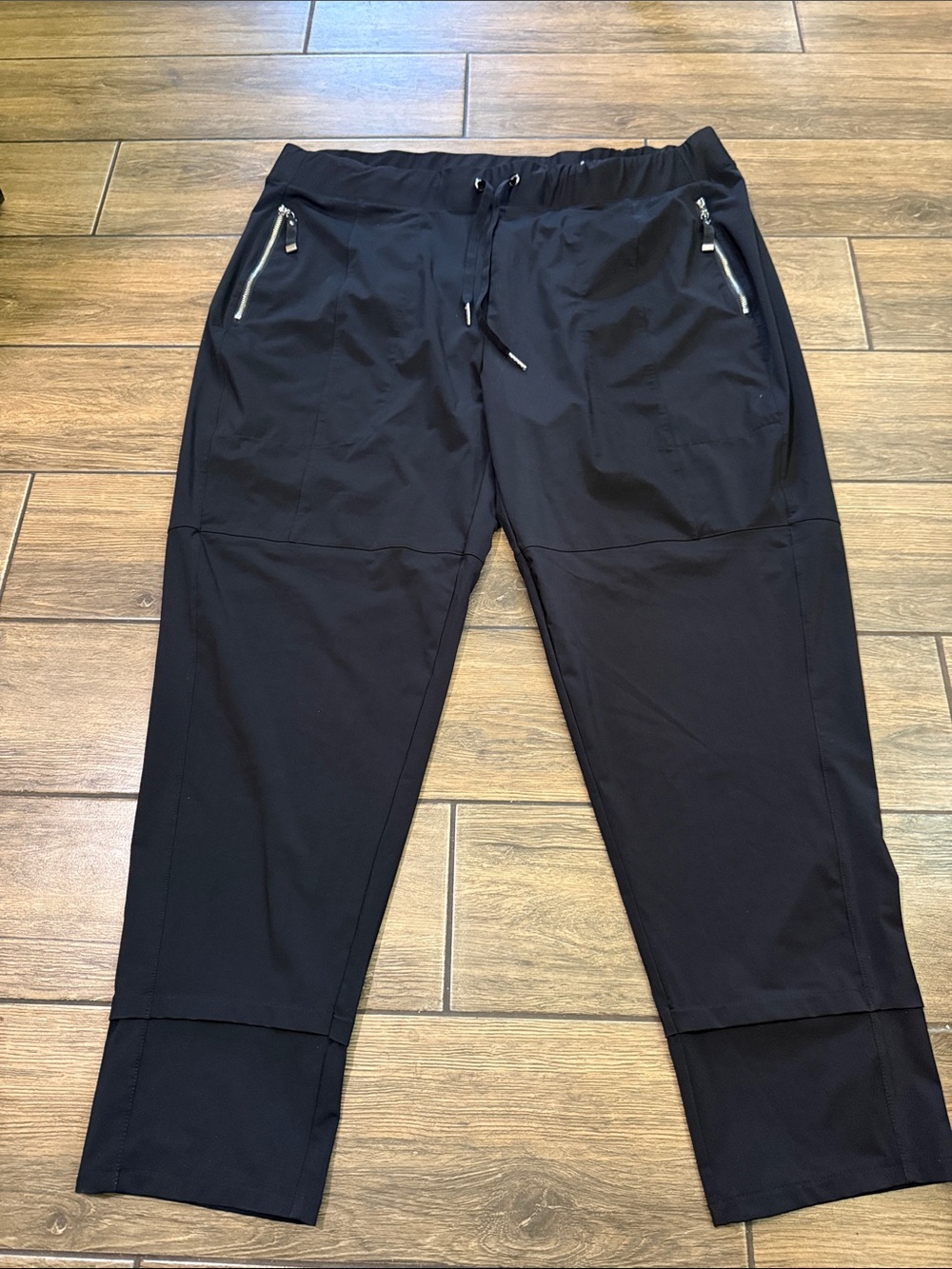 Chicos Pants Womens Size 3R US XL Pull On Black High Rise